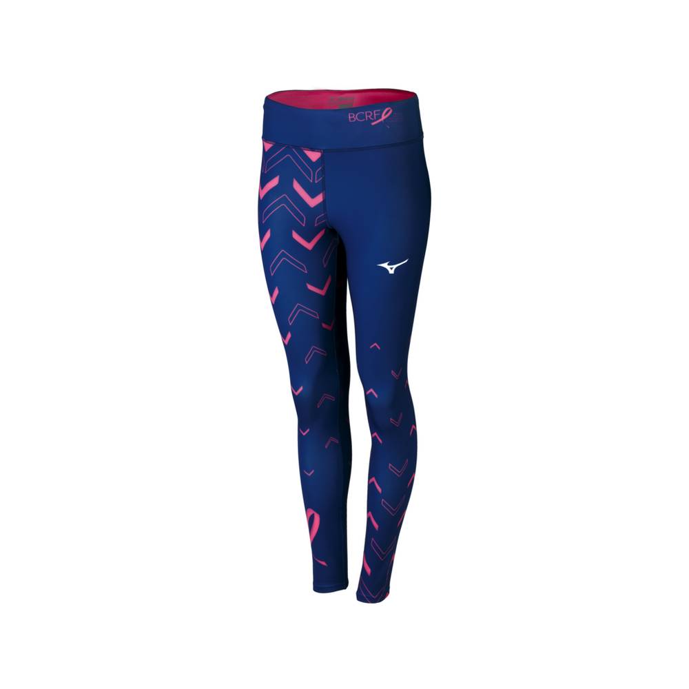 Leggings Mizuno Patriotic - Mulher - Azul Marinho/Rosa - TODLC3250